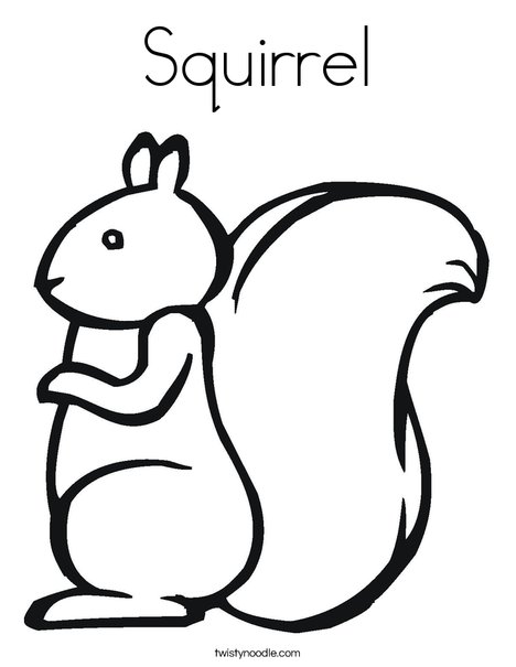468x605 Squirrel Coloring Page