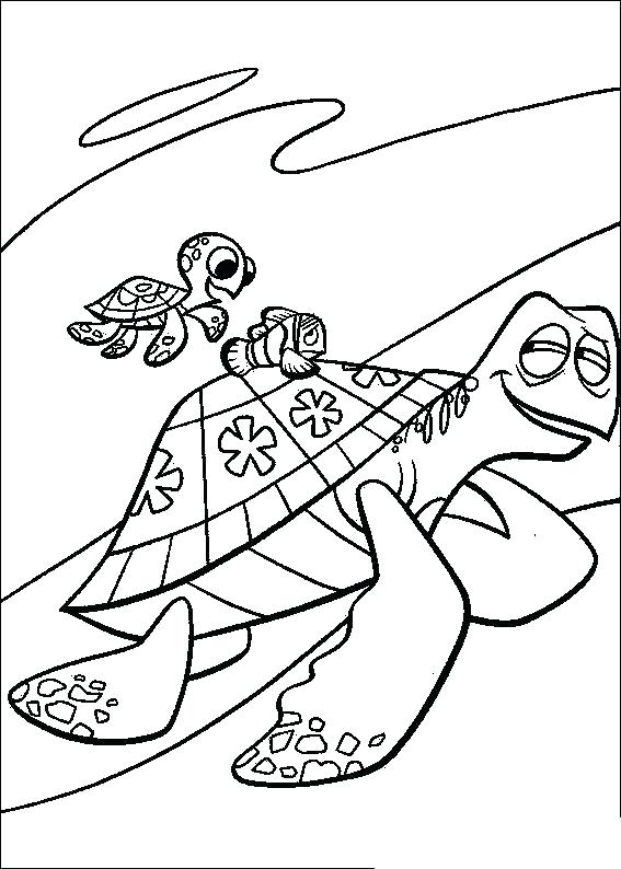 567x794 Coloring Pages Nemo Finding Coloring Page Finding Crush And Squirt