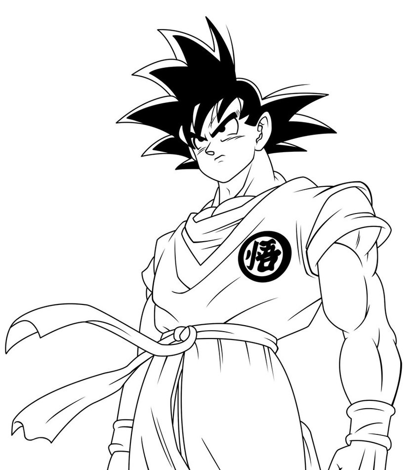 Goku Coloring Pages 840x951 Goku Coloring Pages