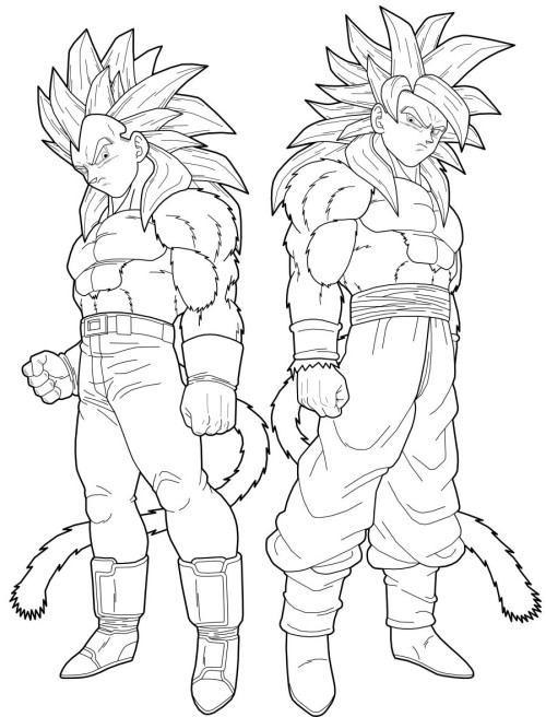 Dragon Ball Z Coloring Pages Goku Super Saiyan 4 Colouring 500x656 Dragon Ball Z Coloring Pages Goku Super Saiyan 4 Colouring