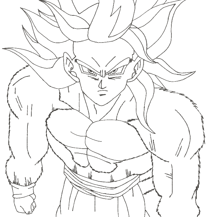 Goku Coloring Pages 700x730 Goku Coloring Pages