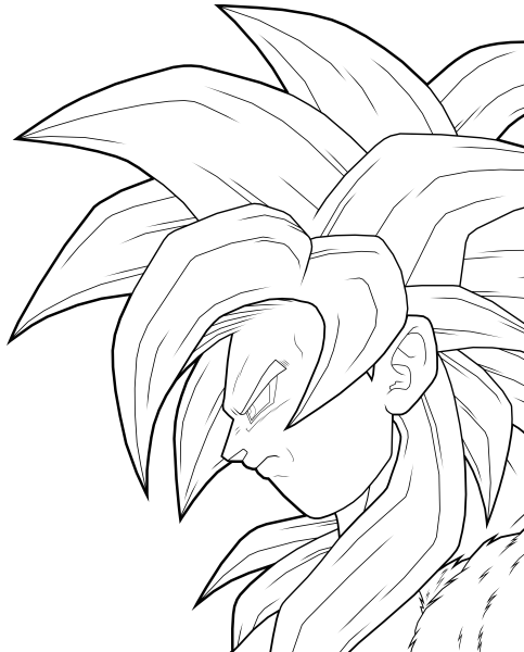 Goku Coloring Pages Marbal 483x600 Goku Coloring Pages Marbal
