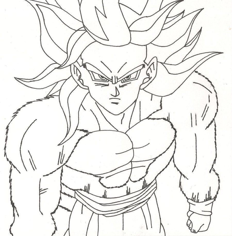 Super Saiyan 4 Goku Coloring Page Free Download 900x913 Super Saiyan 4 Goku Coloring Page Free Download