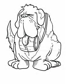 St Bernard Coloring Pages 231x289 St Bernard Coloring Pages