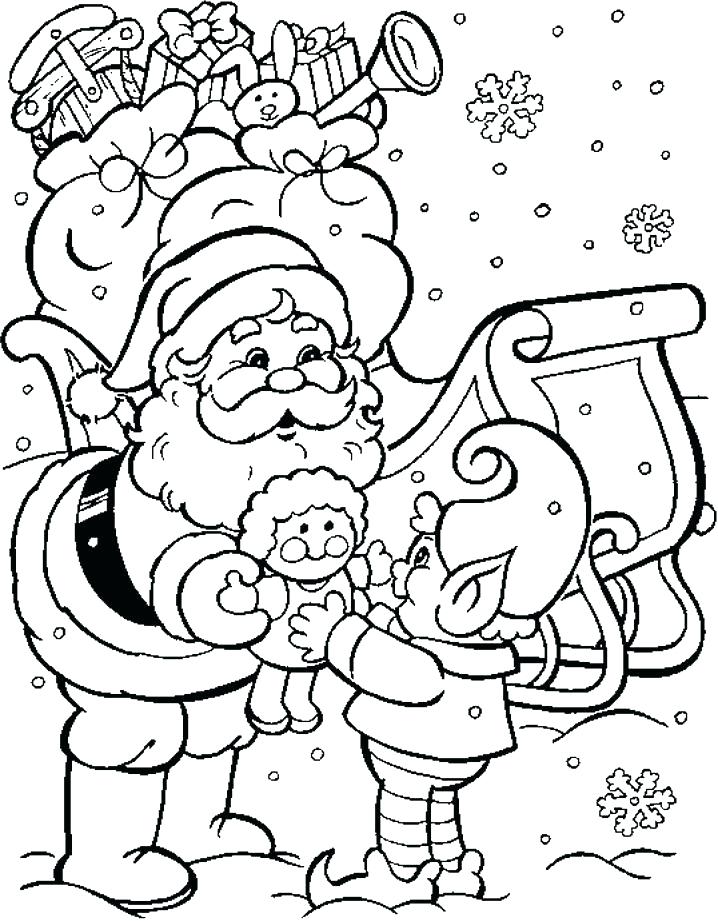 718x921 Coloring Pages Of Santa