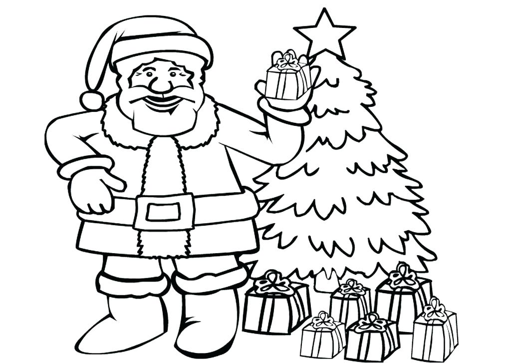 1014x727 Coloring Pages Of Santa