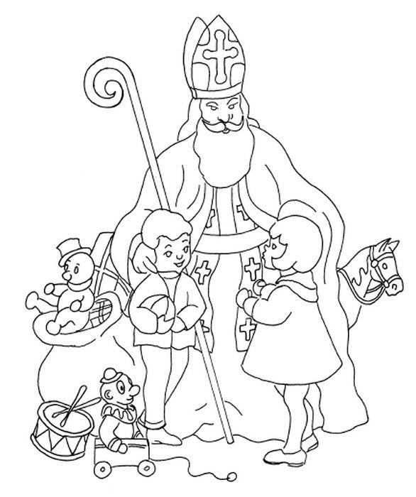 Coloring Page Saint Nicholas Day 586x700 Coloring Page Saint Nicholas Day