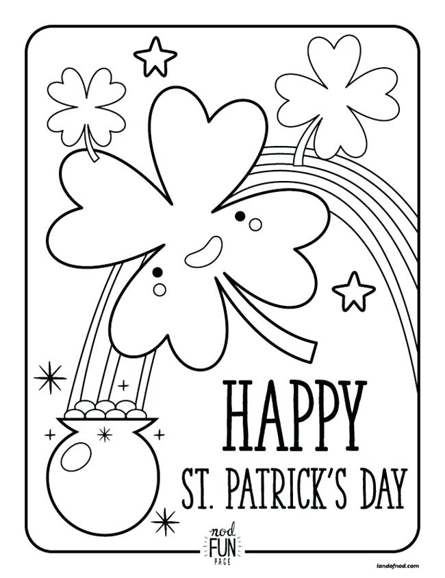 St Patrick Day Coloring Pages Free 1 650x843 St Patrick Day Coloring Pages Free 1