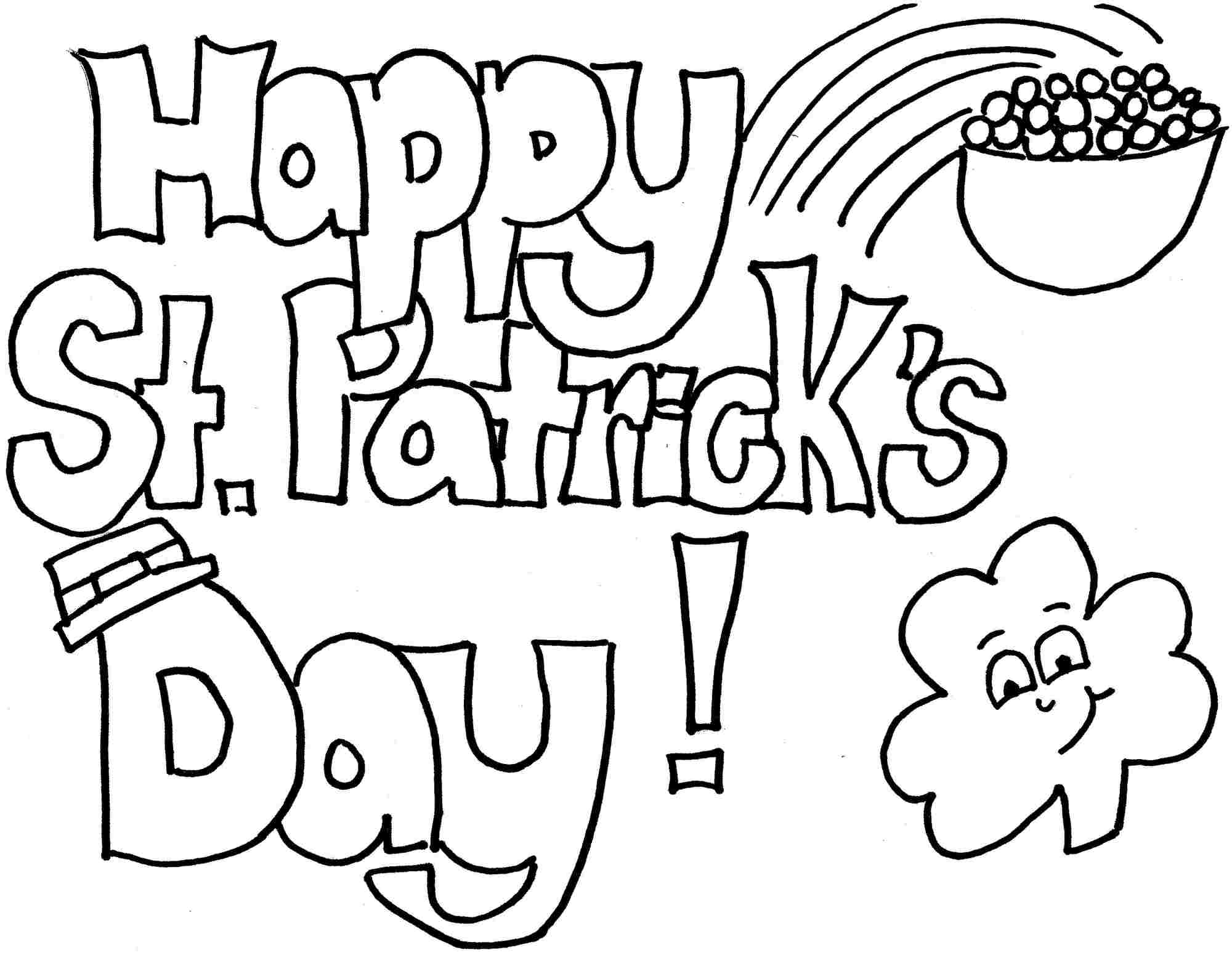 St Patrick's Day Coloring Pages For Childrens Printable For Free 2000x1550 St Patrick's Day Coloring Pages For Childrens Printable For Free