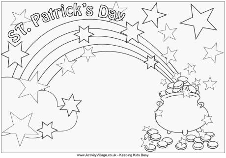 St Patrick's Day Colouring Pages 460x322 St Patrick's Day Colouring Pages