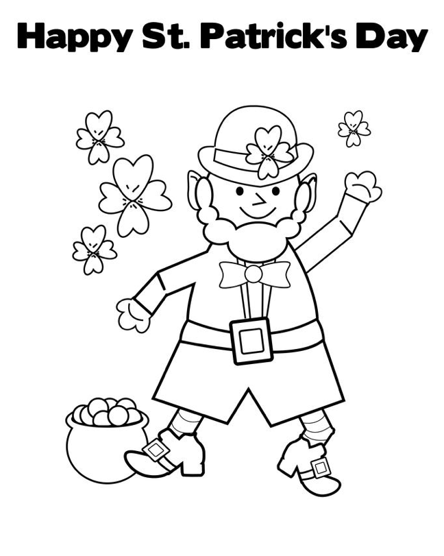 St Patricks Day Coloring Pages 648x811 St Patricks Day Coloring Pages