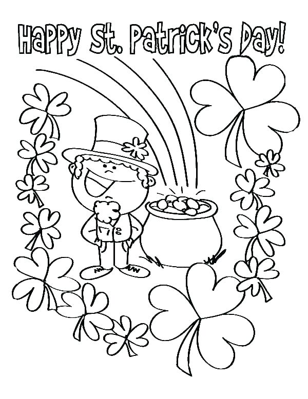 600x778 St Patrick Day Coloring Pages Pot Of Gold Story For St Day