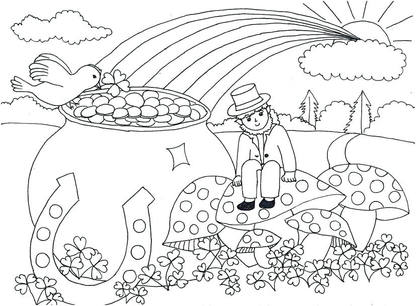 827x609 St Patrick Coloring Pages