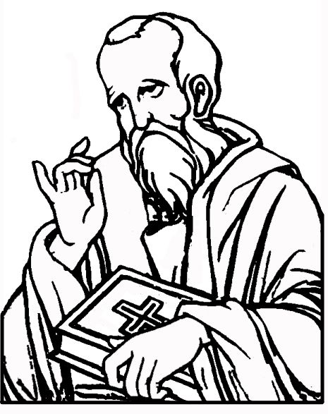 465x587 St. Peter The Apostle Catholic Coloring Page. Feast Day Is June 29