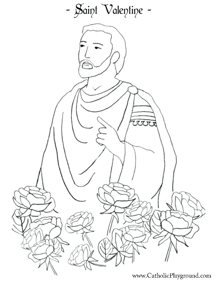 Saint Valentine Coloring Page Catholic St Valentine Coloring Pages 695x900 Saint Valentine Coloring Page Catholic St Valentine Coloring Pages