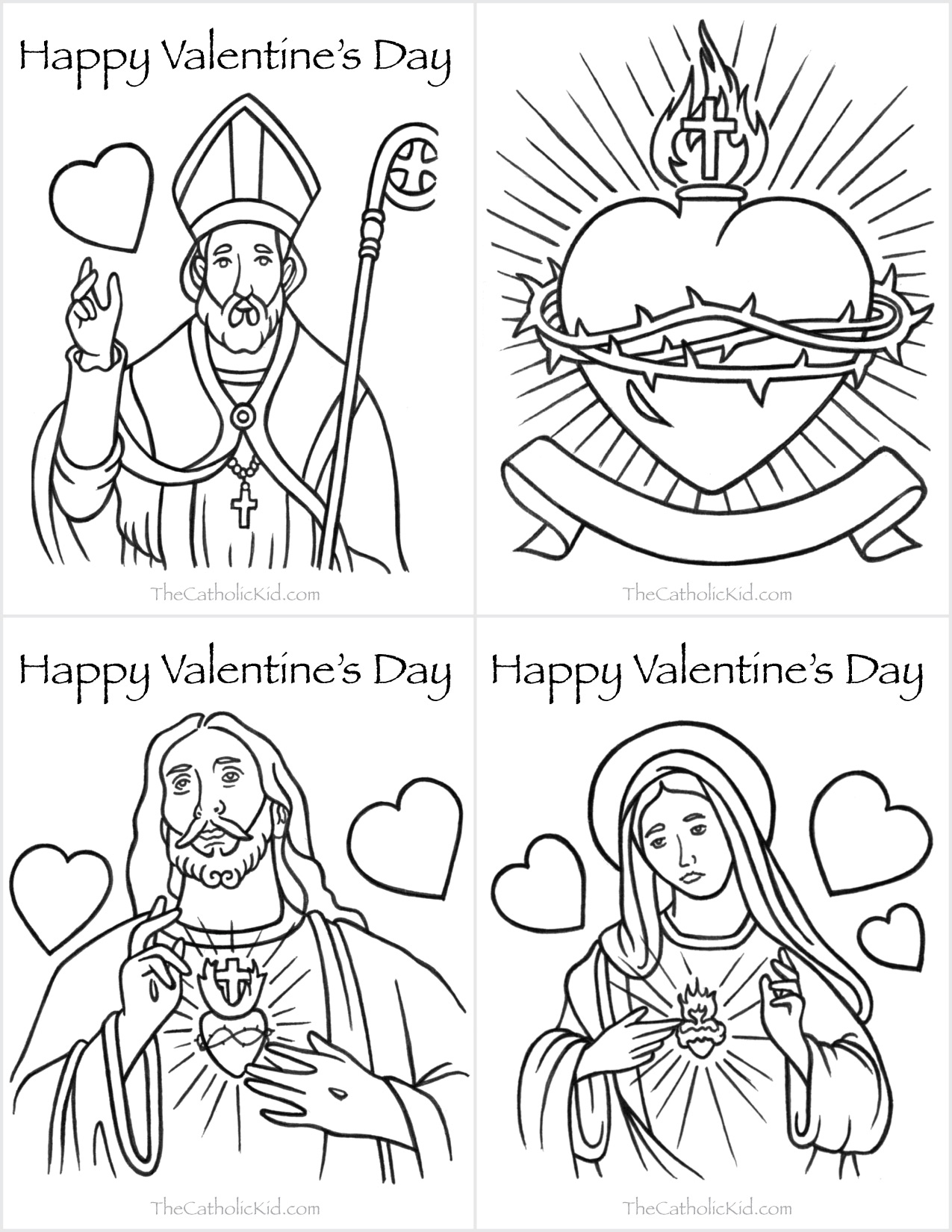 St Valentine Coloring Pages Catholic Valentines Day Cards Variety 1275x1650 St Valentine Coloring Pages Catholic Valentines Day Cards Variety