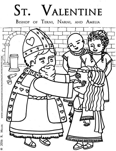 Saint Valentine, Bishop Of Terni Coloring Page Free Printable 460x599 Saint Valentine, Bishop Of Terni Coloring Page Free Printable
