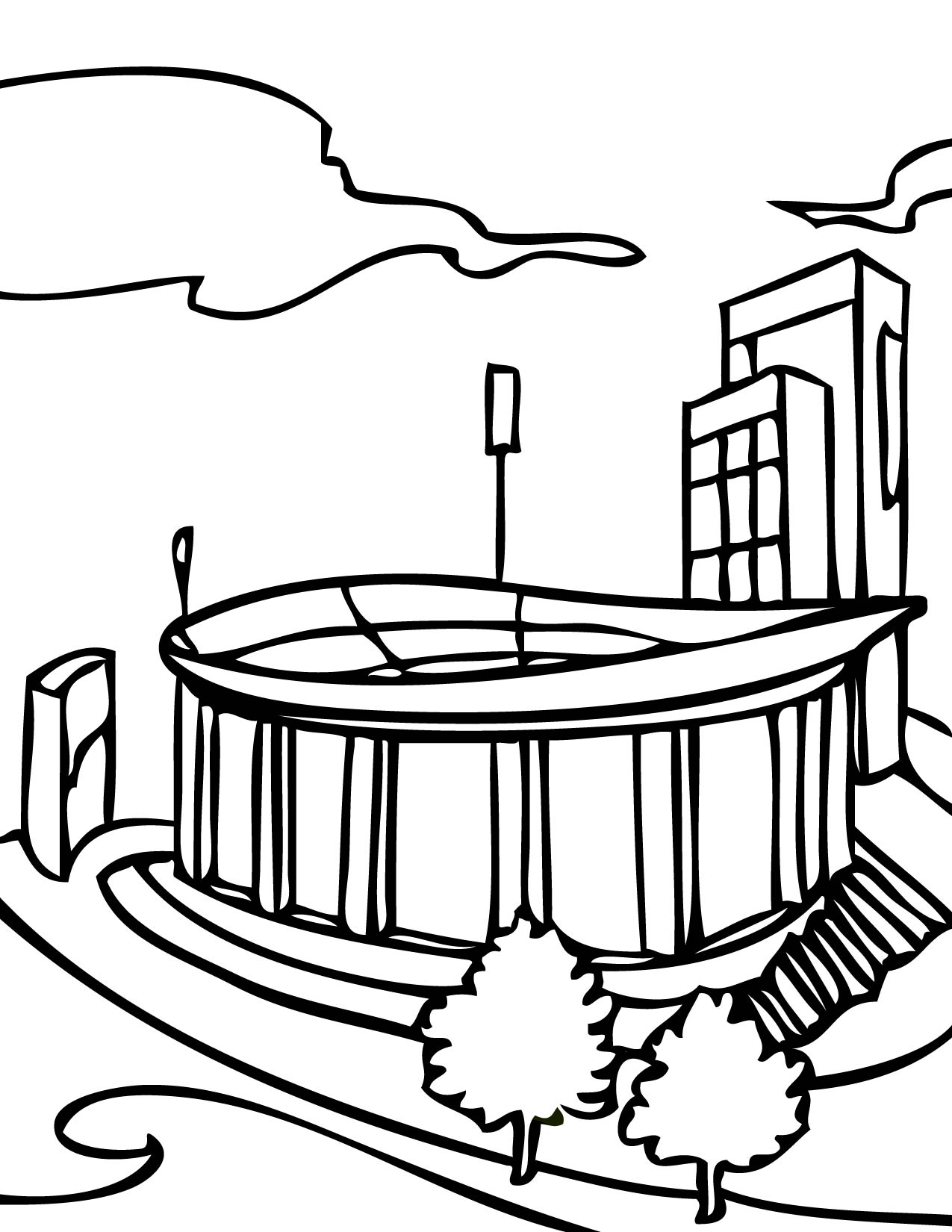 1275x1650 Stadium Coloring Page