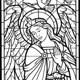 268x268 Stained Glass Coloring Pages For Adults All About Coloring Pages