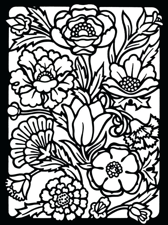 575x770 Stained Glass Coloring Pages For Adults And Stained Glass Coloring