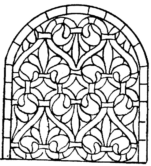 493x541 Stained Glass Window Coloring Page