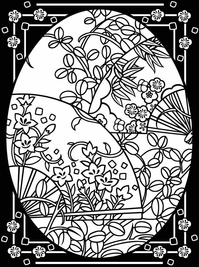 Stained Glass Coloring Pages For Adults