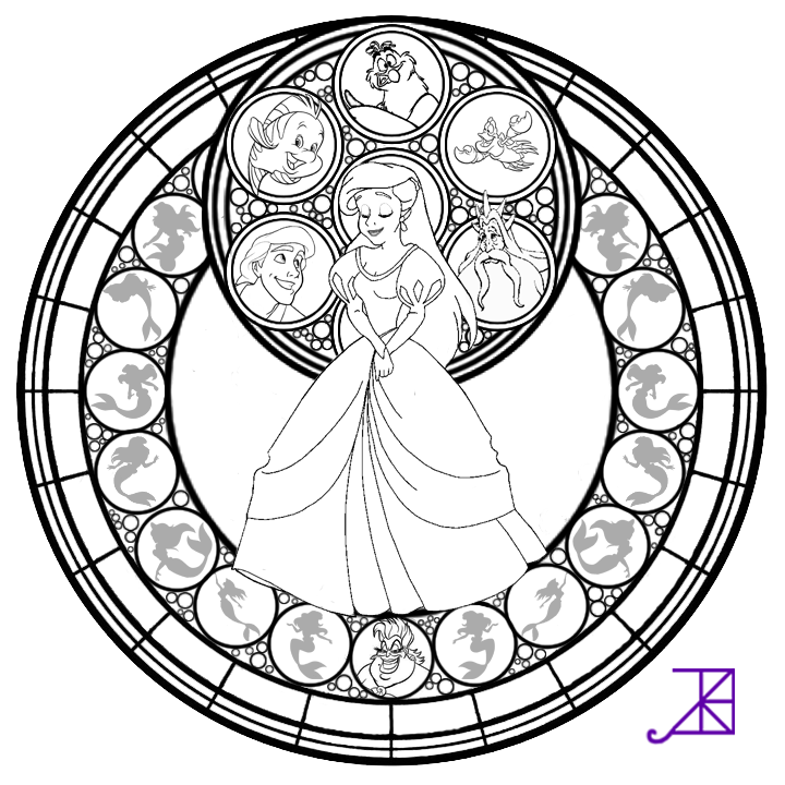 Disney Stained Glass Coloring Pages 720x720 Disney Stained Glass Coloring Pages