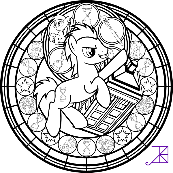 Doctor Hooves Stained Glass Coloring Page By Akili Amethyst 600x600 Doctor Hooves Stained Glass Coloring Page By Akili Amethyst