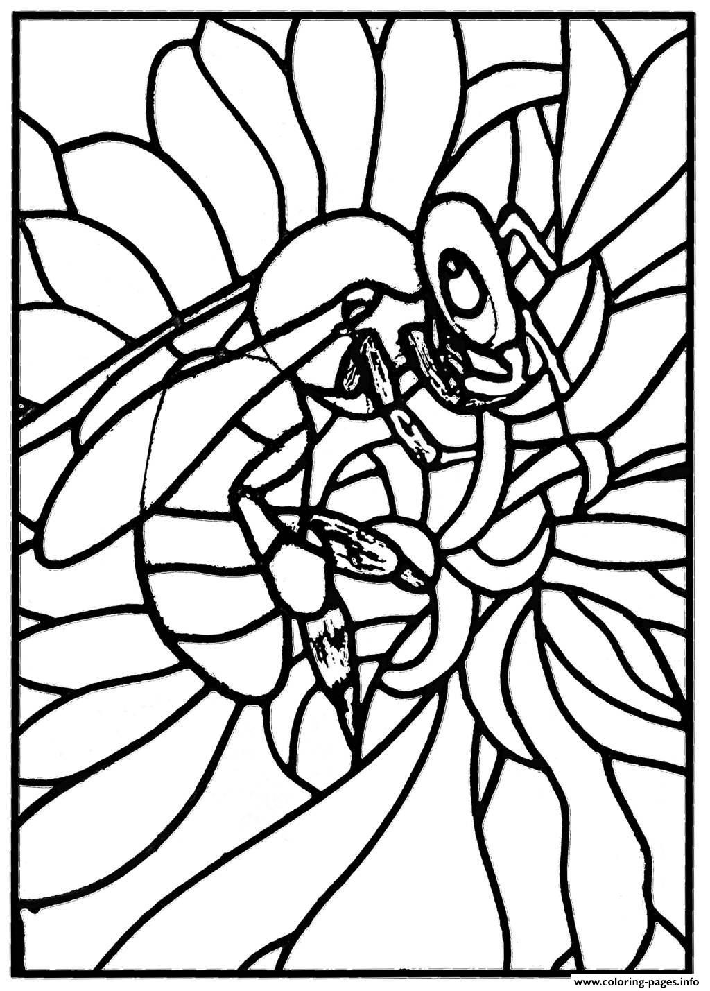 Stained Glass Coloring Pages 1024x1429 Stained Glass Coloring Pages