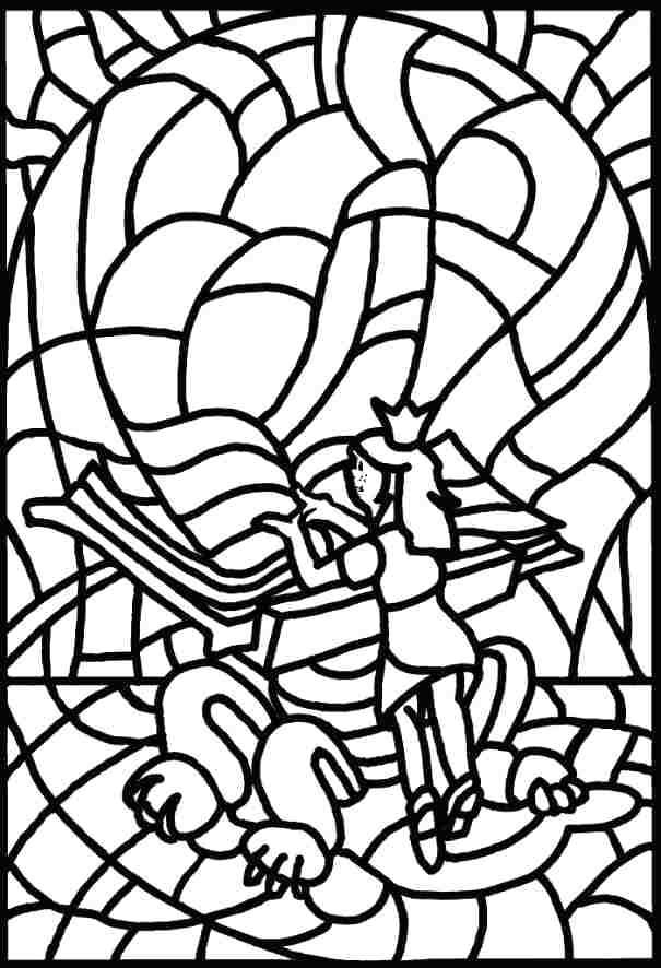 Outstanding Free Stained Glass Coloring Pages Color Glass Para 605x886 Outstanding Free Stained Glass Coloring Pages Color Glass Para
