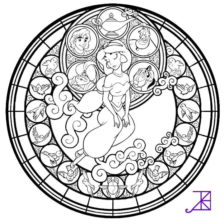 Disney Stained Glass Coloring Pages 720x720 Disney Stained Glass Coloring Pages