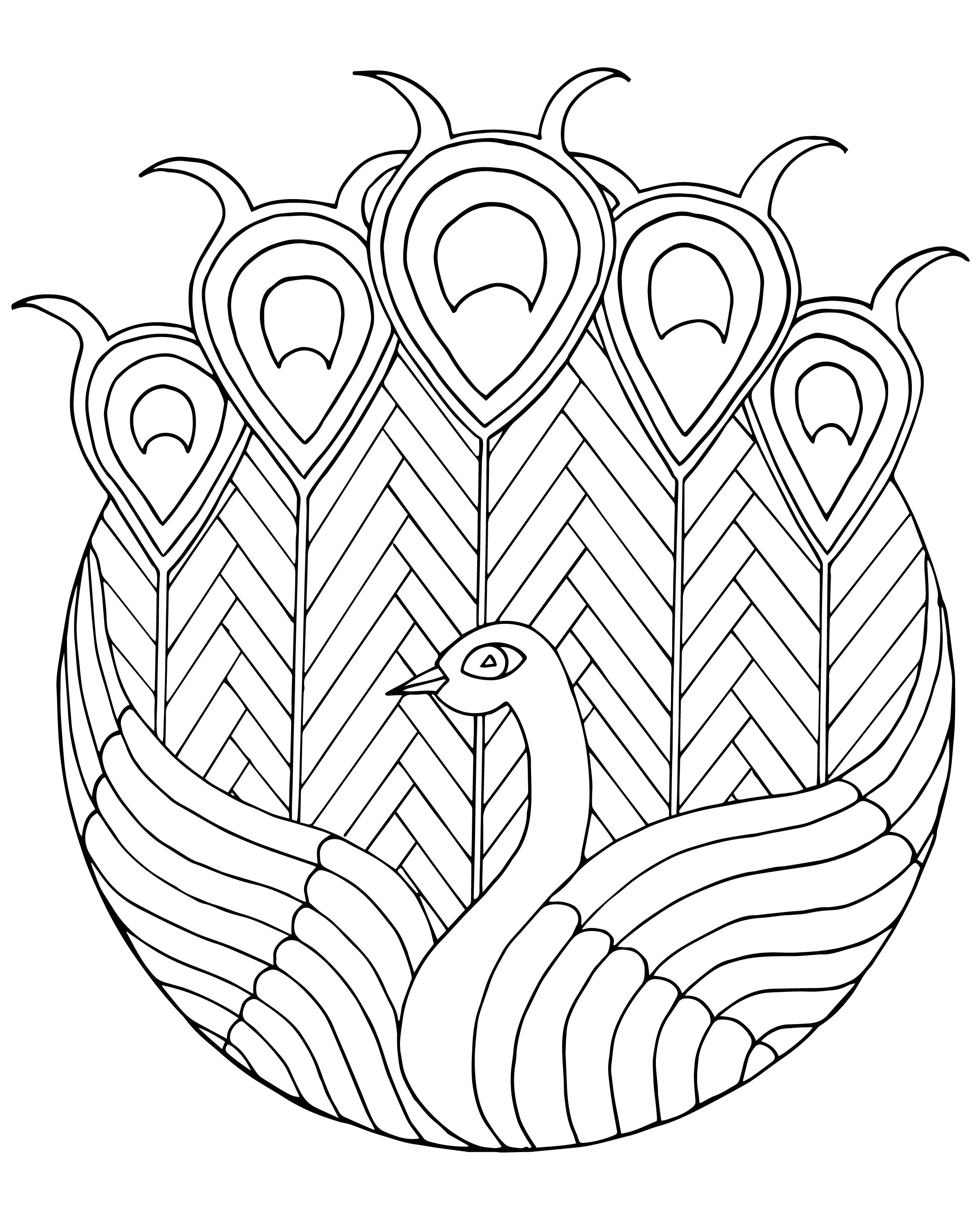 2401x3000 Peacock Stained Glass Adult Coloring Page Coloring Pages