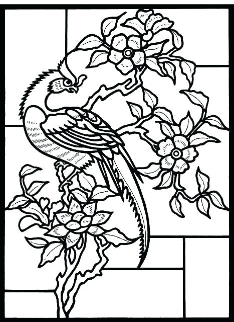 467x640 Free Stained Glass Coloring Pages