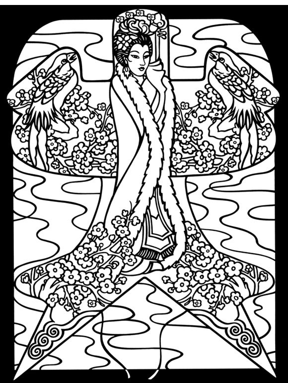 580x770 Poinsettia Stained Glass Coloring Pages Free Printable Coloring