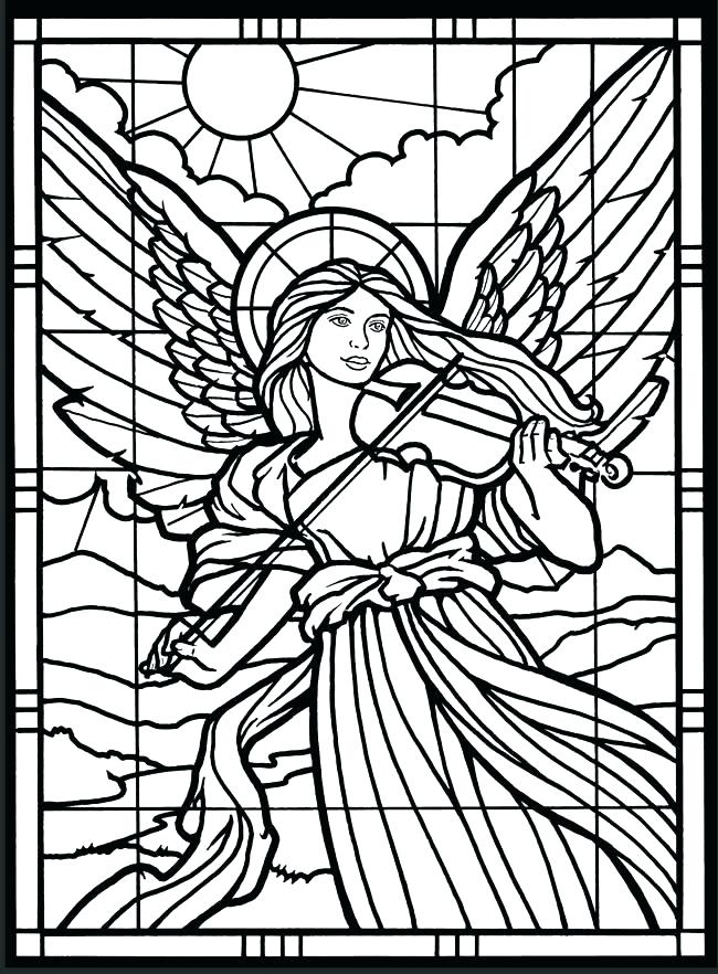 650x882 Stain Glass Coloring Pages Free Coloring Printable Stained Glass