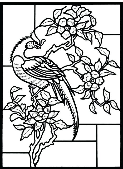 467x640 Stained Glass Coloring Page Printable Stained Glass Coloring Pages