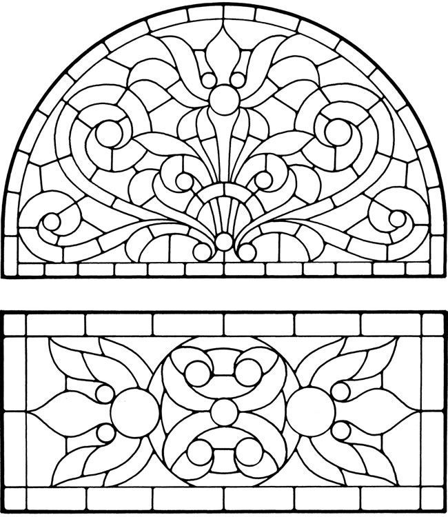 650x750 Stained Glass Coloring Pages Free Printable