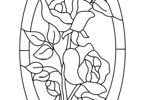 500x344 Stained Glass Coloring Pages Free Printable Stained Glass Coloring