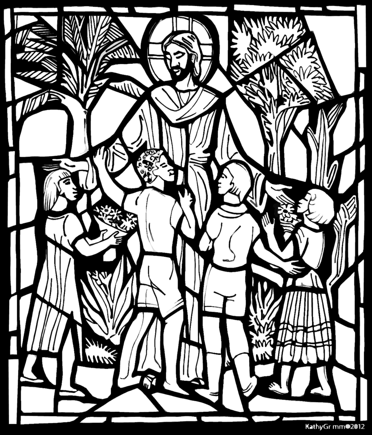 Jesus And The Children Color The Bible 1248x1460 Jesus And The Children Color The Bible