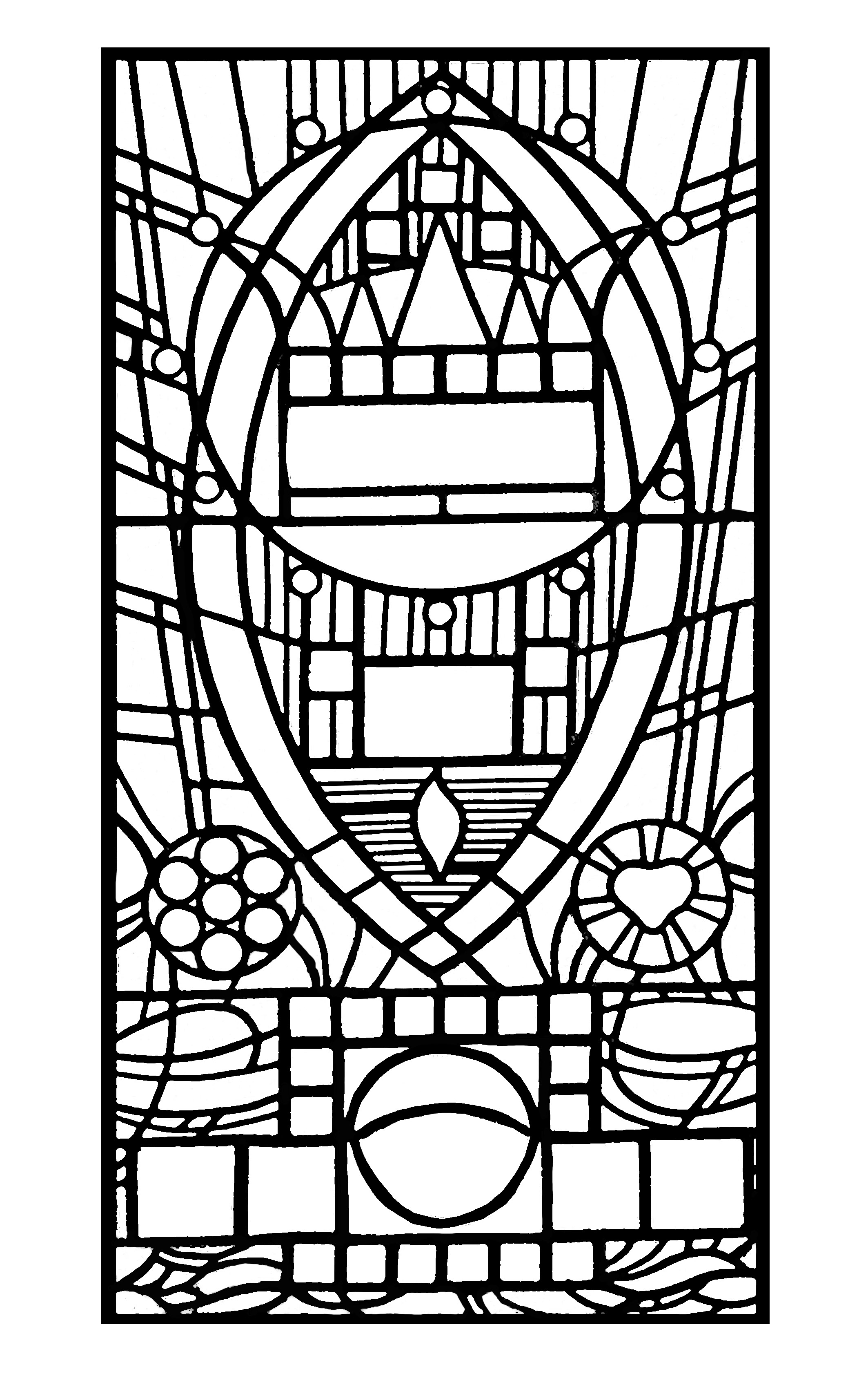 2126x3362 Cool For Stained Glass Cross Coloring Page Free Coloring Pages