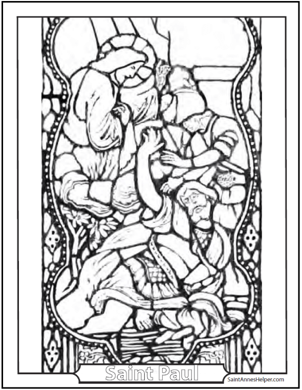 Stained Glass Window Coloring Pages