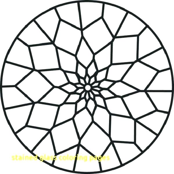 600x600 Stained Glass Window Coloring Page