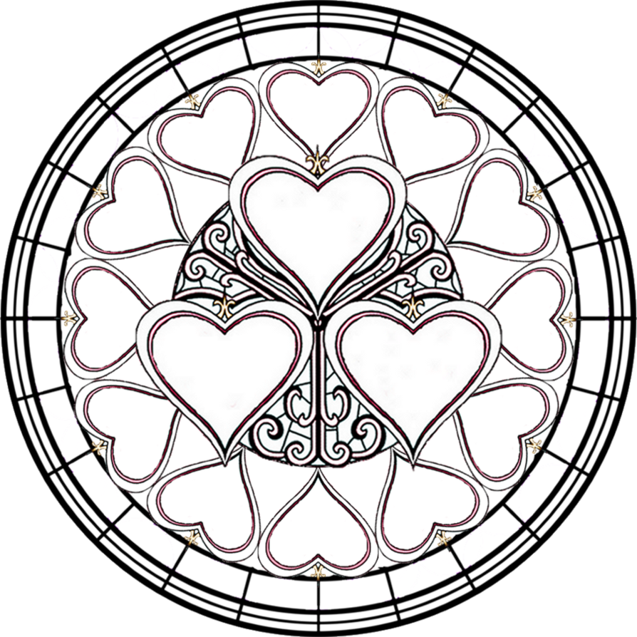 894x894 Stained Glass Coloring Pages 4