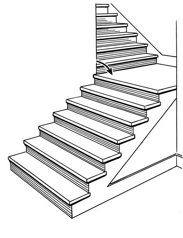 640x830 Stairs Coloring Page Deck Railing Stairs