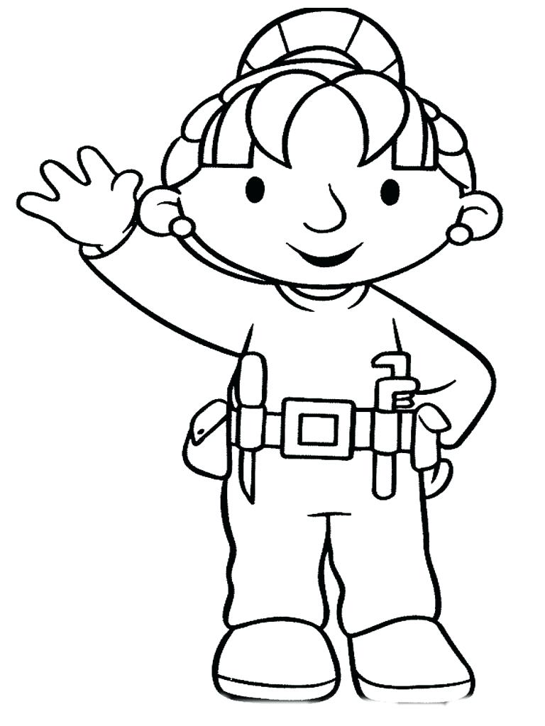 768x1024 Coloring Page ~ Tool Coloring Pages Carpenter On Wood Stairs Page