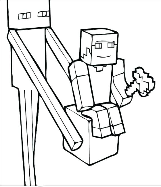 560x650 Minecraft Herobrine Coloring Pages
