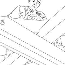 220x220 Carpenter On Wood Stairs Coloring Pages
