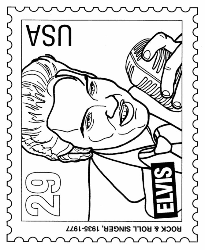 Elvis Presley Clipart Elvis Presley Coloring Pages 670x820 Elvis Presley Clipart Elvis Presley Coloring Pages