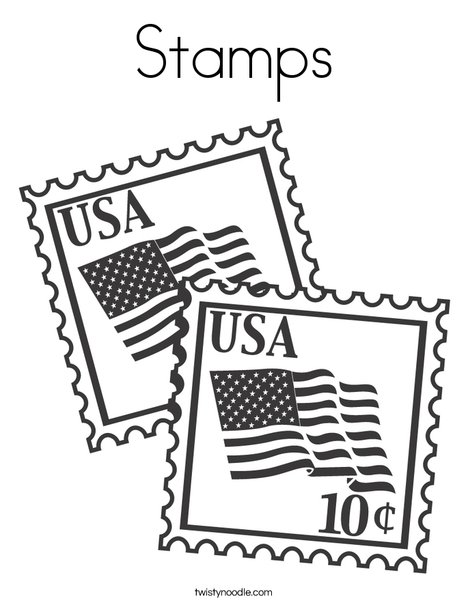 Stamps Coloring Page 468x605 Stamps Coloring Page