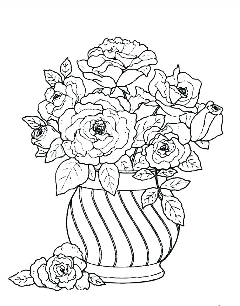 Coloring Coloring Page Of Flowers Flower Vase Pages Stamp 765x977 Coloring Coloring Page Of Flowers Flower Vase Pages Stamp